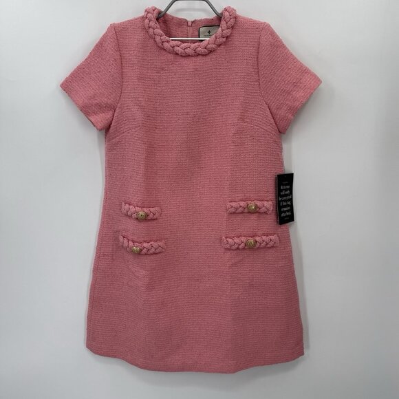 Tuckernuck Dresses & Skirts - Tuckernuck Blush Peony Tweed Jackie Dress sz M Shift Mini Business Career NWT**